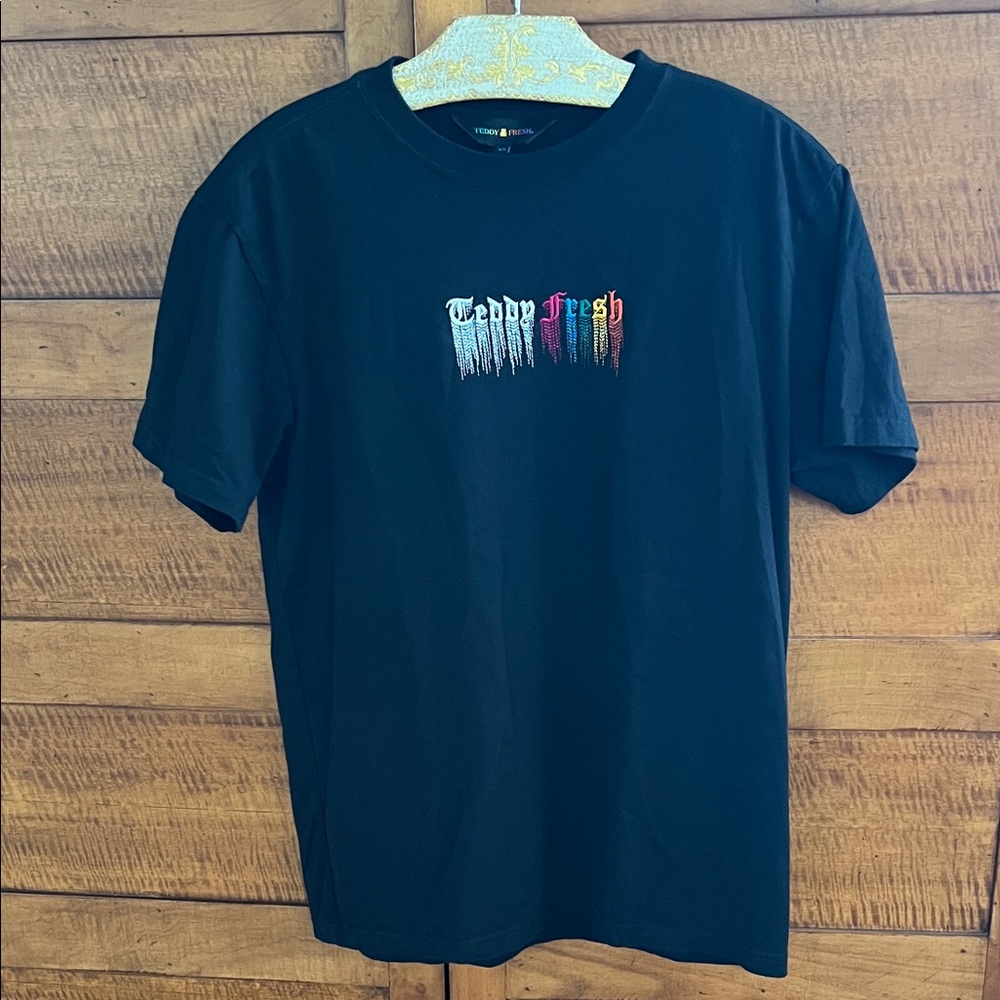 Nwot? Runs Big Embroidered Melt Logo/Drip Logo Oversized Xs Teddy Fresh T-Shirt View 3